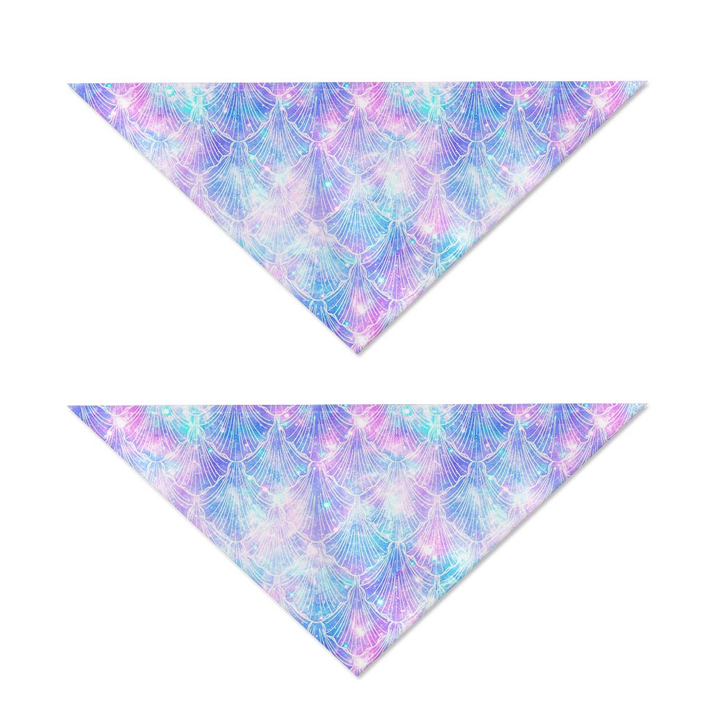 Galaxy Mermaid Scales Pattern Print Dog Bandana