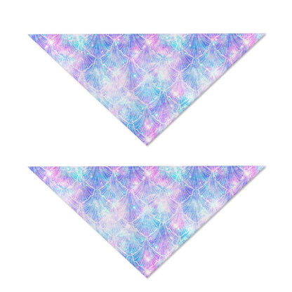 Galaxy Mermaid Scales Pattern Print Dog Bandana