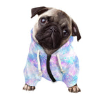 Galaxy Mermaid Scales Pattern Print Dog Zip Up Hoodie