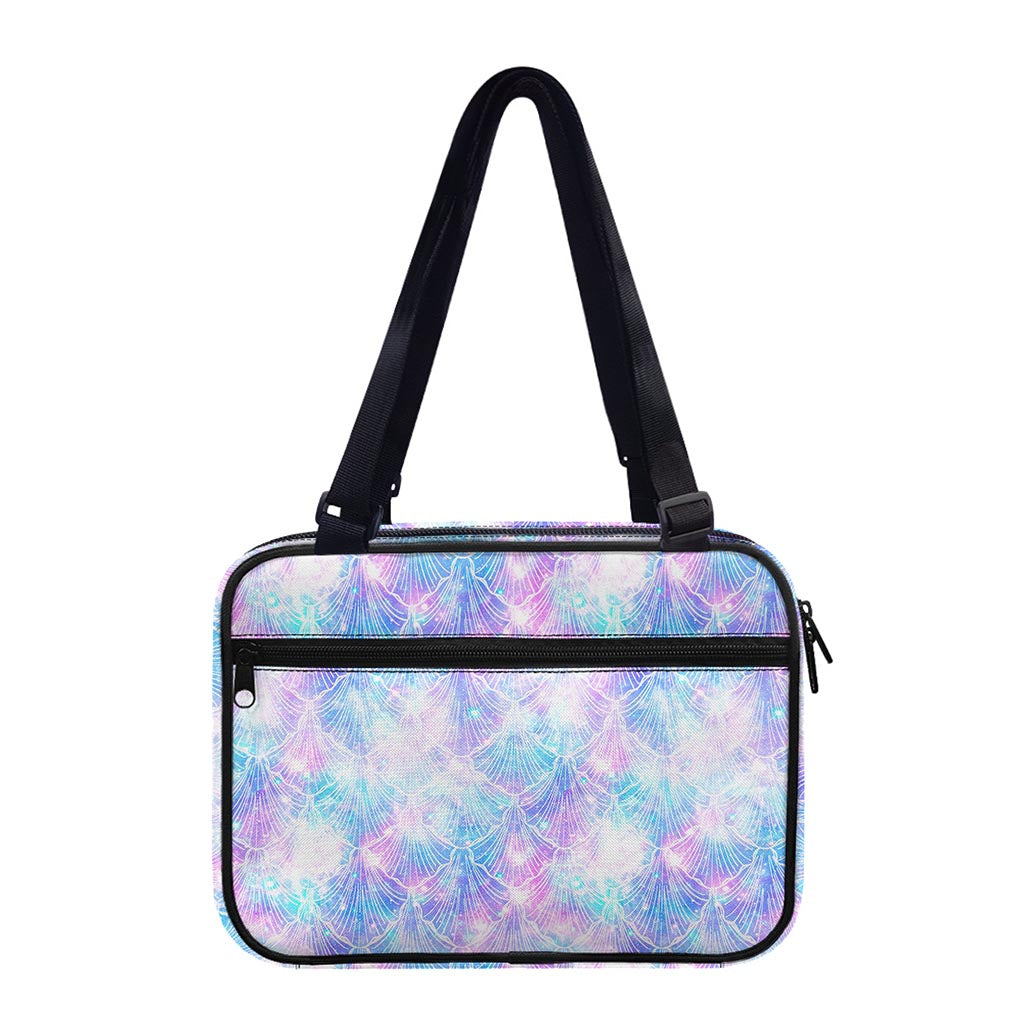 Galaxy Mermaid Scales Pattern Print Double Strap Bible Bag