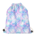 Galaxy Mermaid Scales Pattern Print Drawstring Bag