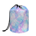 Galaxy Mermaid Scales Pattern Print Drawstring Makeup Bag
