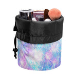 Galaxy Mermaid Scales Pattern Print Drawstring Makeup Bag