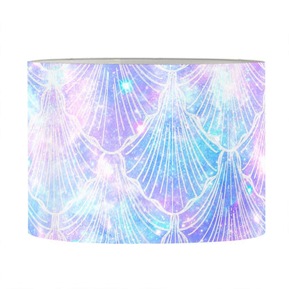 Galaxy Mermaid Scales Pattern Print Drum Lamp Shade