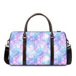 Galaxy Mermaid Scales Pattern Print Duffle Bag