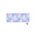 Galaxy Mermaid Scales Pattern Print Extended Mouse Pad
