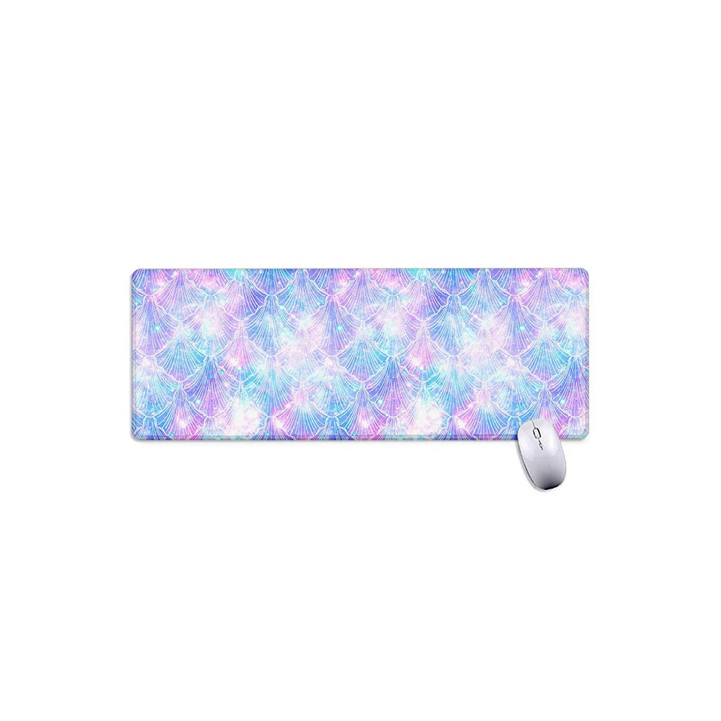 Galaxy Mermaid Scales Pattern Print Extended Mouse Pad