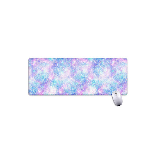 Galaxy Mermaid Scales Pattern Print Extended Mouse Pad