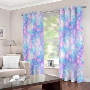 Galaxy Mermaid Scales Pattern Print Extra Wide Grommet Curtains