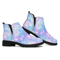 Galaxy Mermaid Scales Pattern Print Flat Ankle Boots