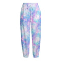 Galaxy Mermaid Scales Pattern Print Fleece Lined Knit Pants