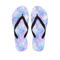Galaxy Mermaid Scales Pattern Print Flip Flops