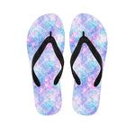 Galaxy Mermaid Scales Pattern Print Flip Flops