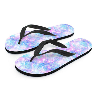 Galaxy Mermaid Scales Pattern Print Flip Flops