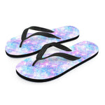 Galaxy Mermaid Scales Pattern Print Flip Flops