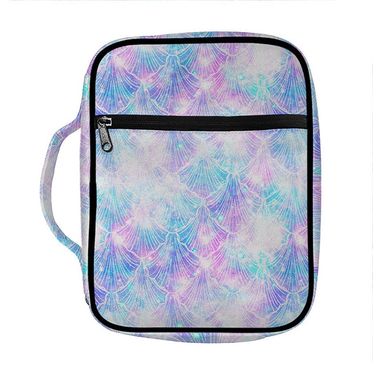 Galaxy Mermaid Scales Pattern Print Front Pocket Bible Bag