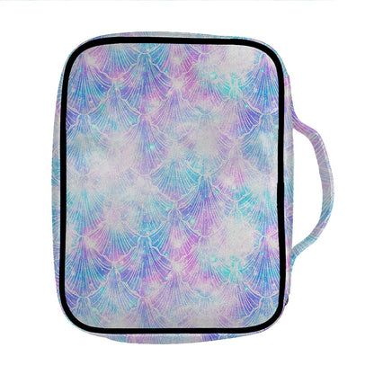 Galaxy Mermaid Scales Pattern Print Front Pocket Bible Bag