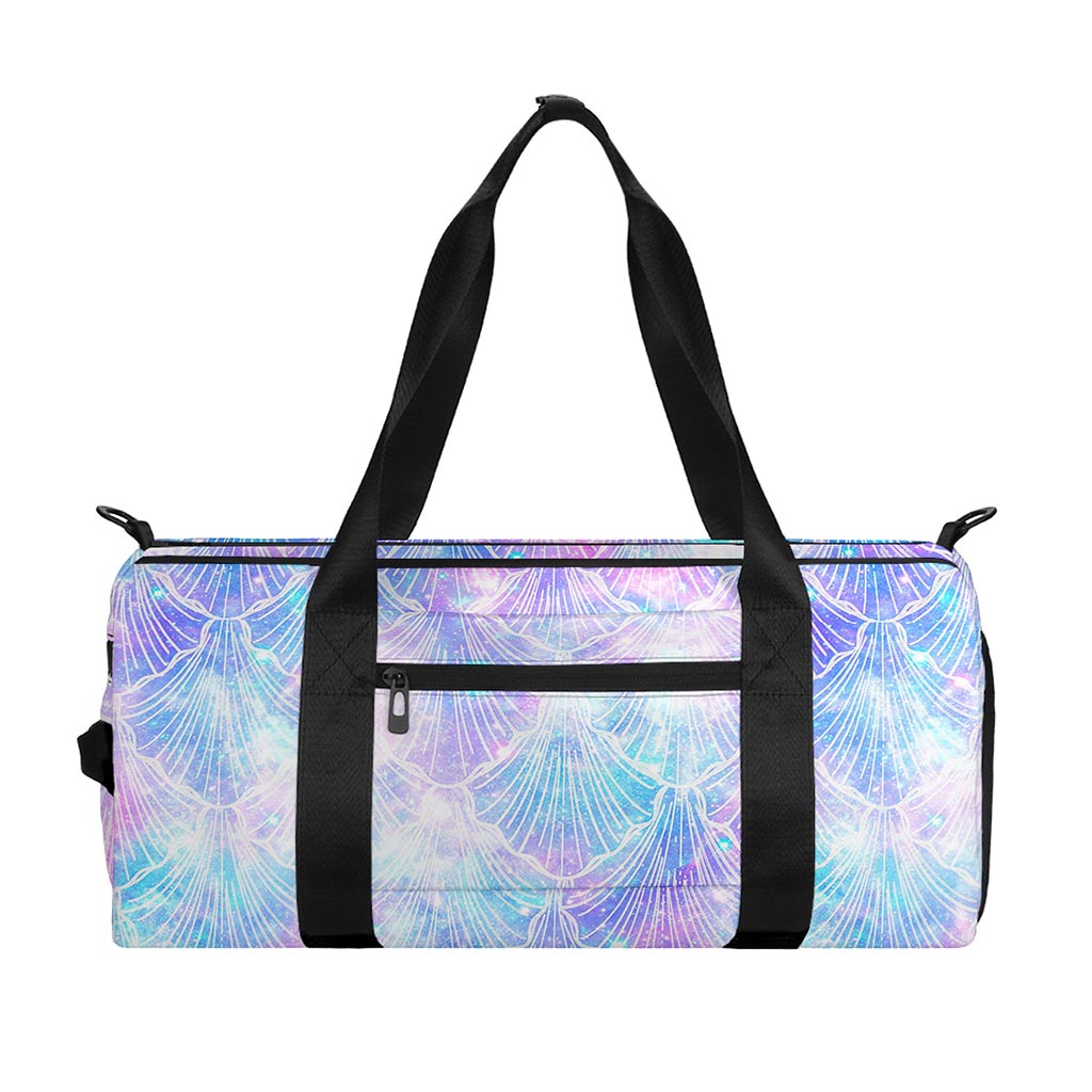 Galaxy Mermaid Scales Pattern Print Gym Bag