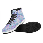 Galaxy Mermaid Scales Pattern Print High Top Leather Sneakers