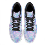 Galaxy Mermaid Scales Pattern Print High Top Leather Sneakers