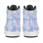 Galaxy Mermaid Scales Pattern Print High Top Leather Sneakers