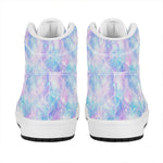 Galaxy Mermaid Scales Pattern Print High Top Leather Sneakers