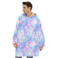 Galaxy Mermaid Scales Pattern Print Hoodie Blanket