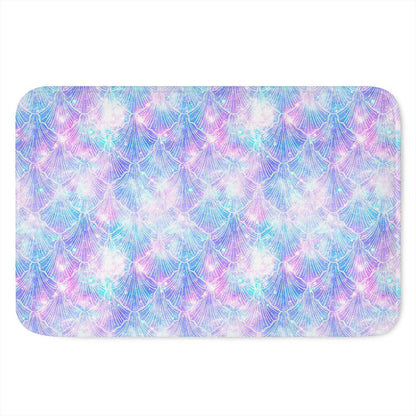 Galaxy Mermaid Scales Pattern Print Indoor Door Mat