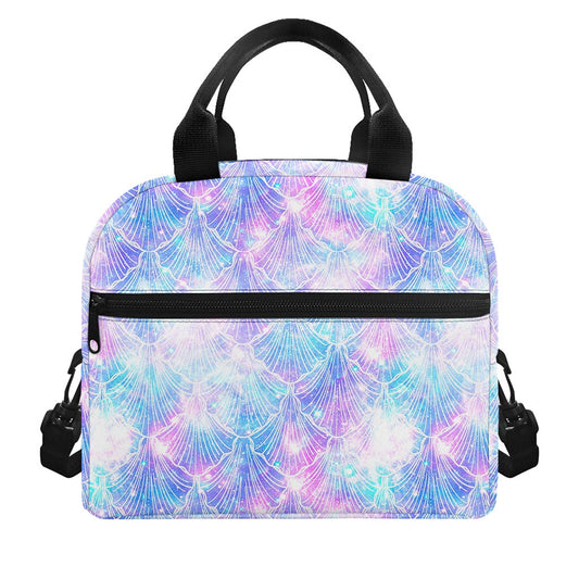 Galaxy Mermaid Scales Pattern Print Insulated Lunch Bag