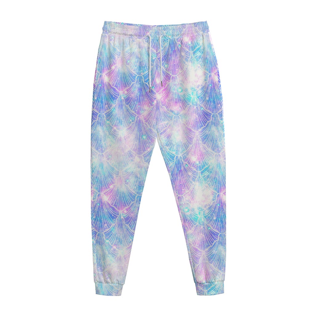 Galaxy Mermaid Scales Pattern Print Jogger Pants