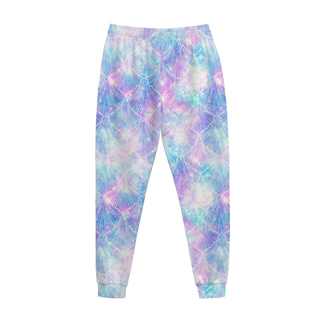 Galaxy Mermaid Scales Pattern Print Jogger Pants
