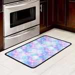 Galaxy Mermaid Scales Pattern Print Kitchen Mat
