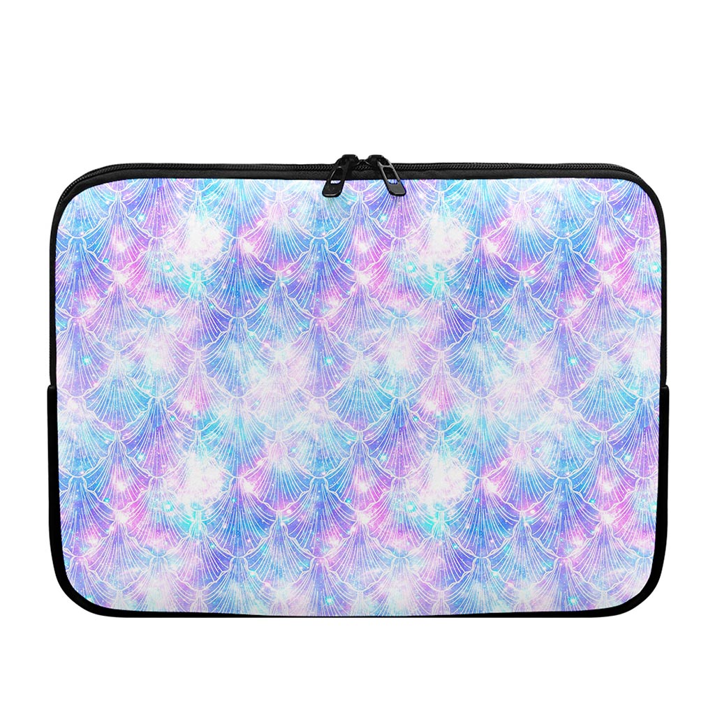 Galaxy Mermaid Scales Pattern Print Laptop Sleeve