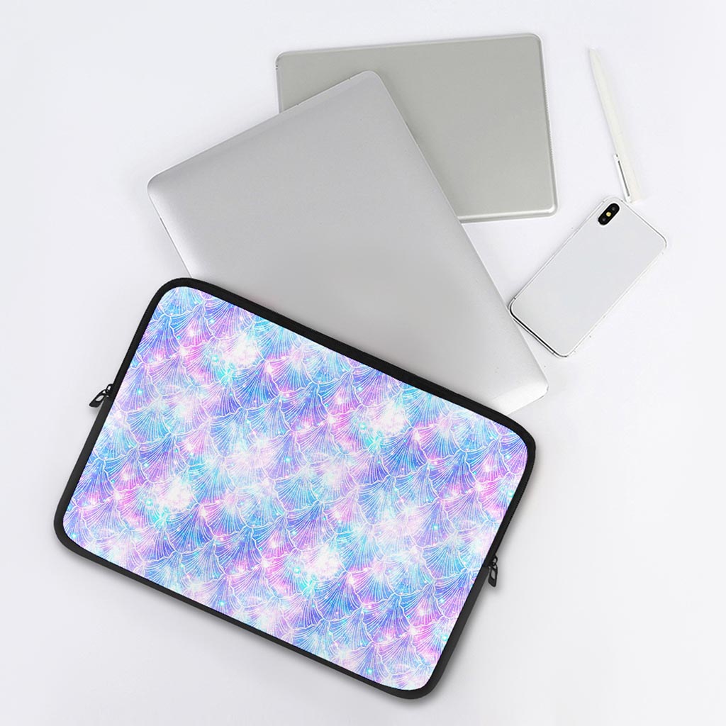 Galaxy Mermaid Scales Pattern Print Laptop Sleeve