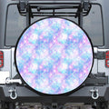 Galaxy Mermaid Scales Pattern Print Leather Spare Tire Cover