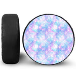 Galaxy Mermaid Scales Pattern Print Leather Spare Tire Cover