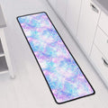 Galaxy Mermaid Scales Pattern Print Long Kitchen Mat