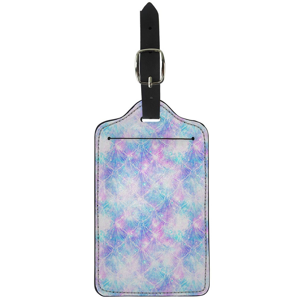 Galaxy Mermaid Scales Pattern Print Luggage Tag