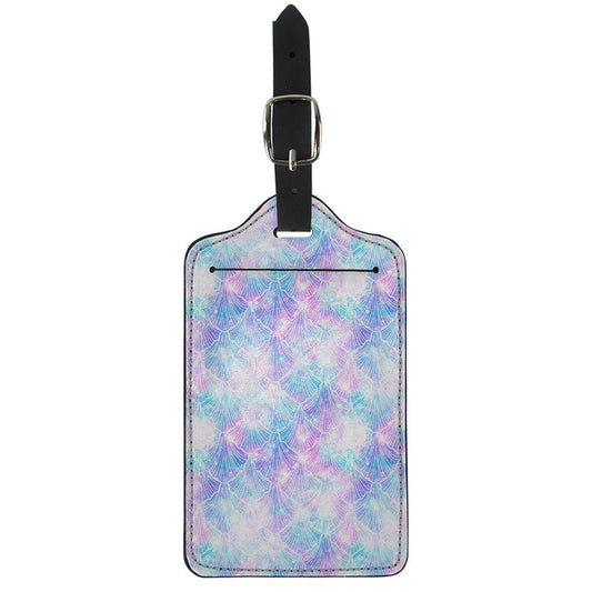 Galaxy Mermaid Scales Pattern Print Luggage Tag