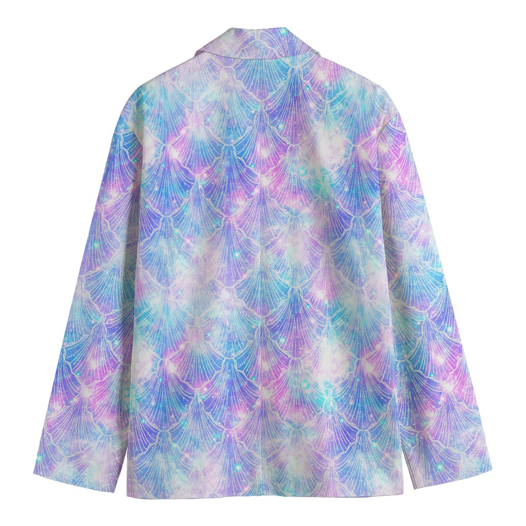 Galaxy Mermaid Scales Pattern Print Men's Blazer