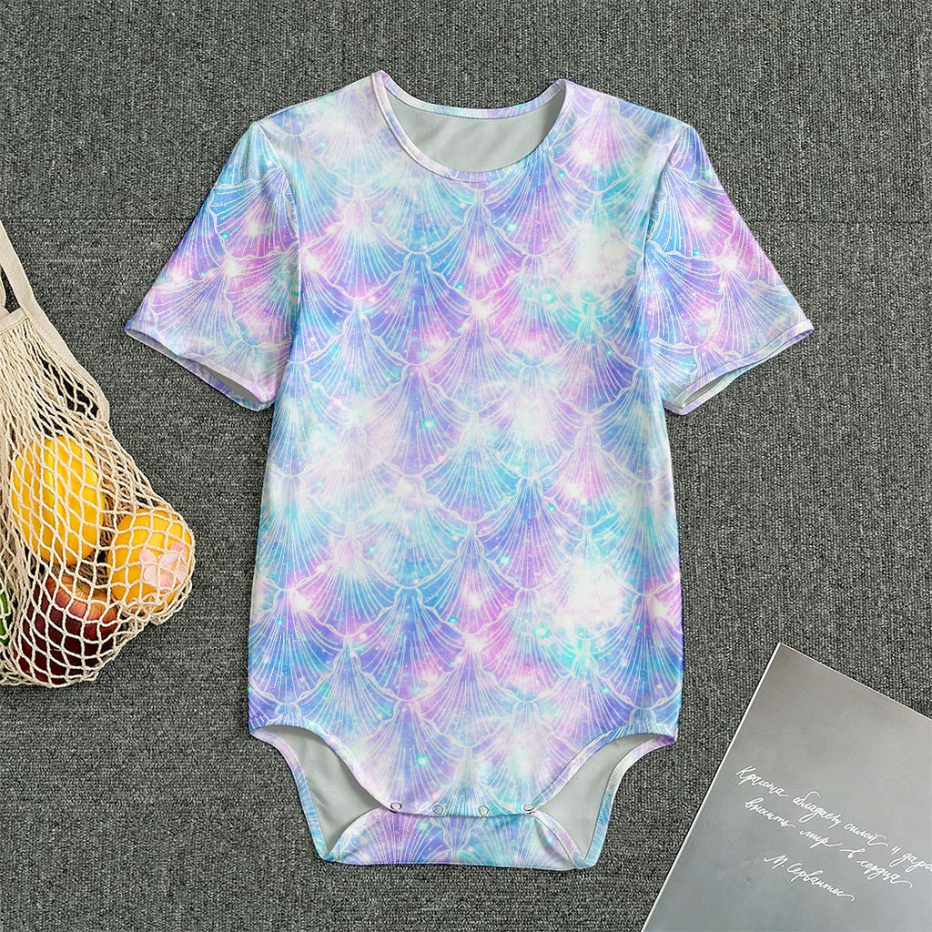 Galaxy Mermaid Scales Pattern Print Men's Bodysuit