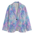 Galaxy Mermaid Scales Pattern Print Men's Cotton Blazer