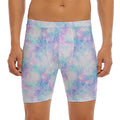 Galaxy Mermaid Scales Pattern Print Men's Long Boxer Briefs