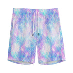 Galaxy Mermaid Scales Pattern Print Men's Sports Shorts