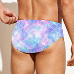 Galaxy Mermaid Scales Pattern Print Men's Swim Briefs