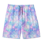 Galaxy Mermaid Scales Pattern Print Men's Swim Trunks