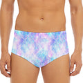 Galaxy Mermaid Scales Pattern Print Men's Triangle Swim Briefs