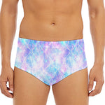 Galaxy Mermaid Scales Pattern Print Men's Triangle Swim Briefs