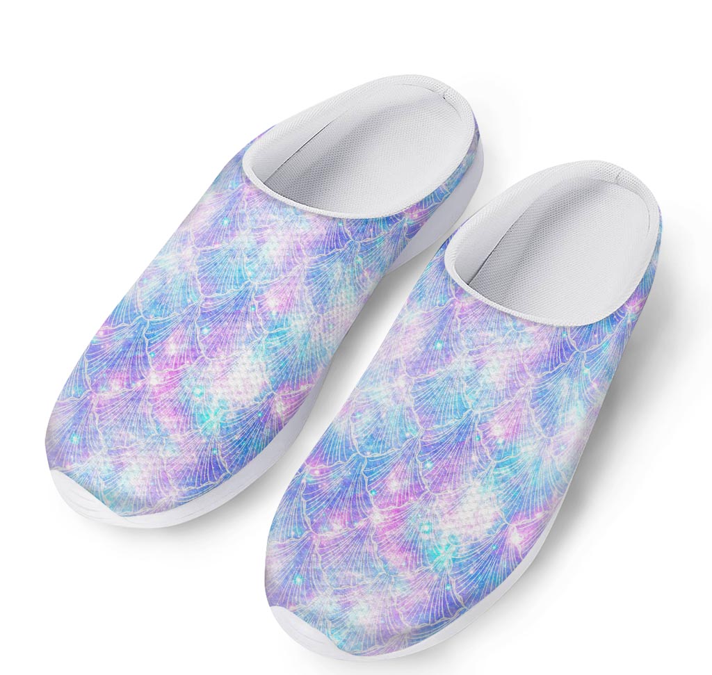 Galaxy Mermaid Scales Pattern Print Mesh Casual Shoes
