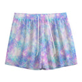 Galaxy Mermaid Scales Pattern Print Mesh Shorts